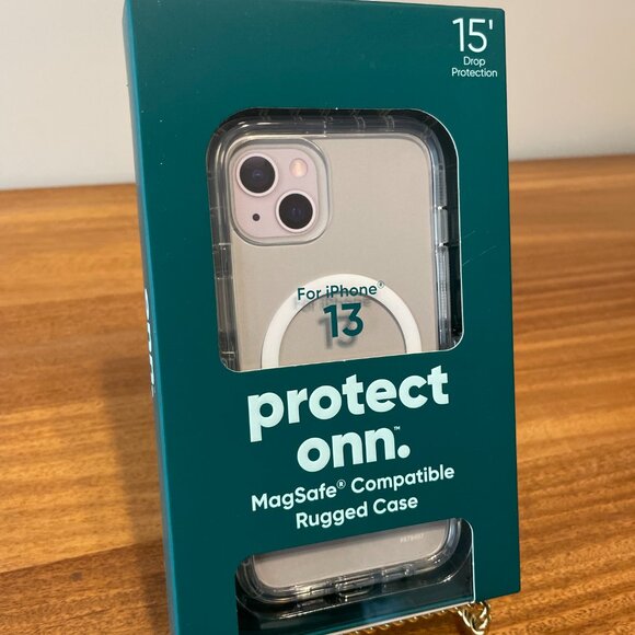 NIB, NEW Protect ONN. MagSafe Compatible Rugged Phone Case for iPhone 13 “Clear” - Picture 9 of 12